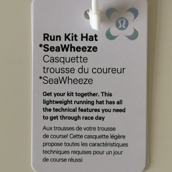 NWT LULULEMON SEAWHEEZE Yellow Grey Green 3 Tone Ultra LTWT Run Kit Hat S/M - Picture 8 of 9